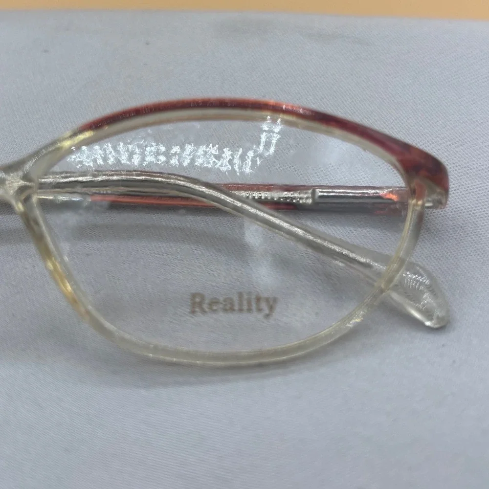 Reality Eyewear H3702 Frames Women 51-14-130 Clear Brown Excellent OfficeSiren